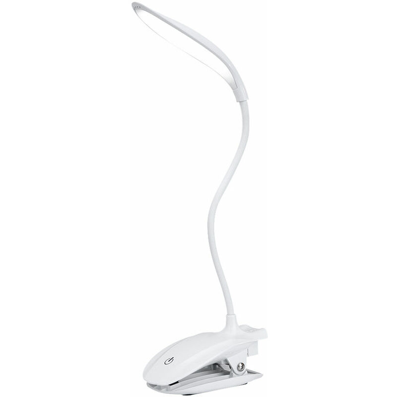 Lampara de escritorio, 16 LED, USB recargable, regulable,blanco