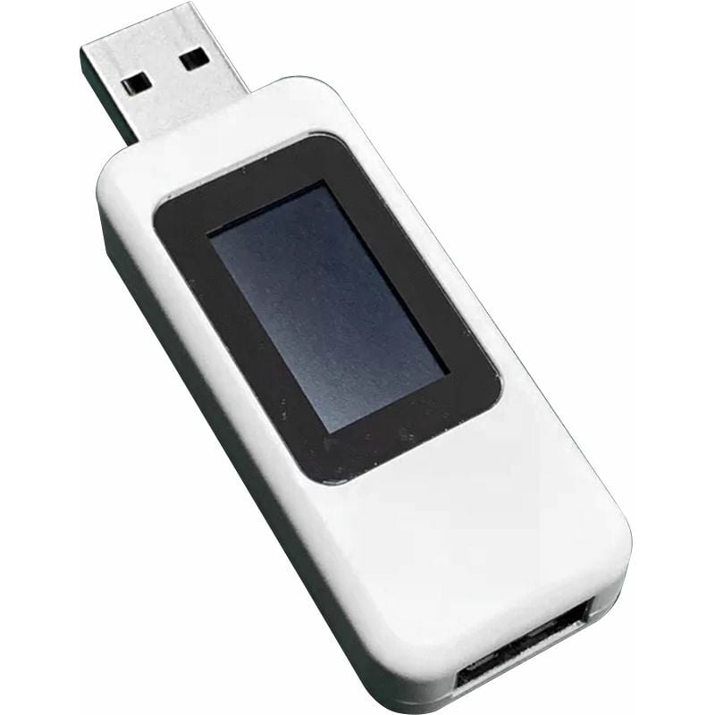 Probador USB digital 10 in1, probador de corriente de voltaje, voltimetro amperimetro,Blanco