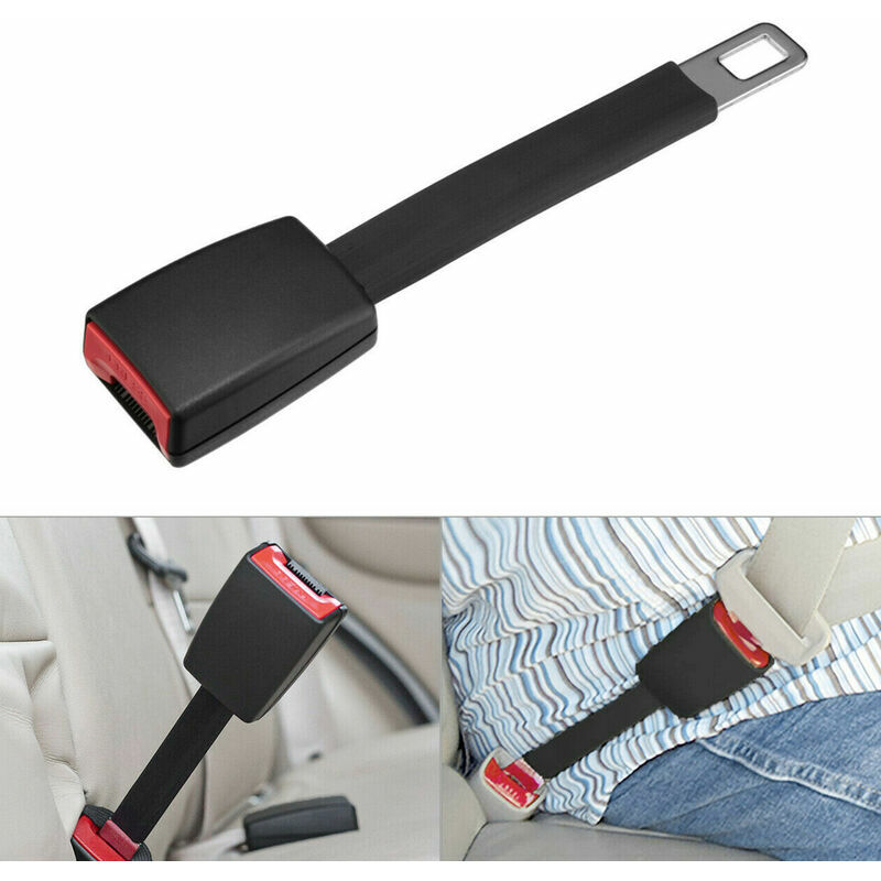 Extensor de cinturon de seguridad para coche, cinturones de seguridad, hebilla de 25 cm, cinturon de seguridad para asiento de coche, Clip de cinturon de seguridad extensible, accesorios para coche, Negro