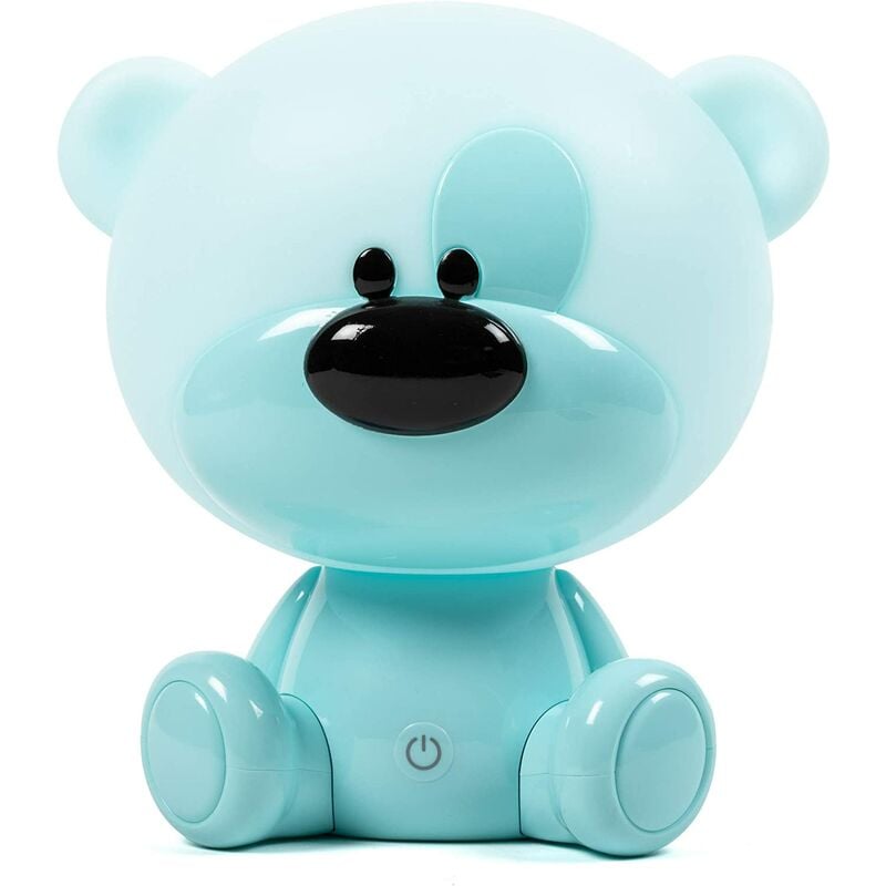 Lámpara de noche para niños y bebés. Luz nocturna de tres intensidades, táctil, luz nocturna para que los niños duerman. Cable USB. OSO AZUL