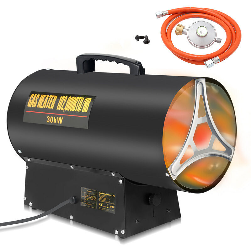 VINGO 10W Gas Heater Farms Workshop Warmer Space Heater Blower Garage  Industrial Electric Fan 102000 BTU/hr