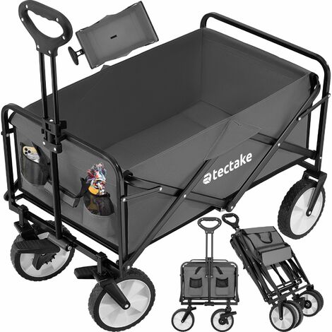 Chariot pliable charge max 80 kg 53,5 x 91 101 cm gris