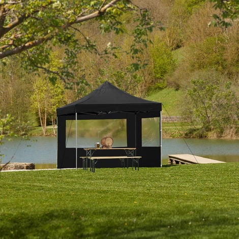 Pavillon de jardin 3 x 3 m avec cadre en aluminium Étanche