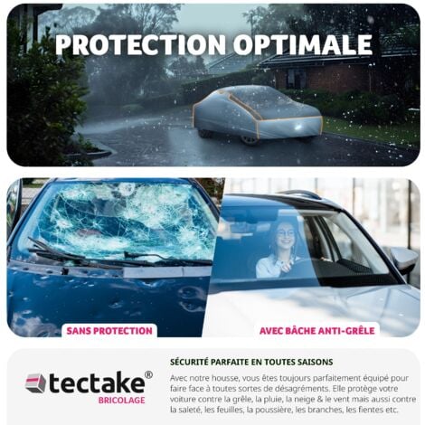 Bâche de voiture anti-grêle imperméable et respirante - M (431 x 165 x 120 cm)