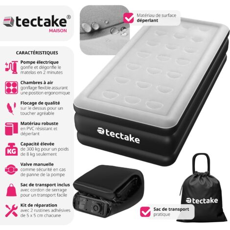 Matelas gonflable Intex 64150ND pour 2 personnes pompe électrique intégrée 152 x 203 x 25 cm Noir