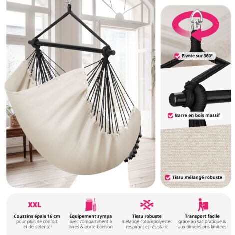 Coussins Épais Siège Et Dossier Haut FlyGulls Extra Large Pour Fauteuil à Bascule - Lot De 2, Confort Premium