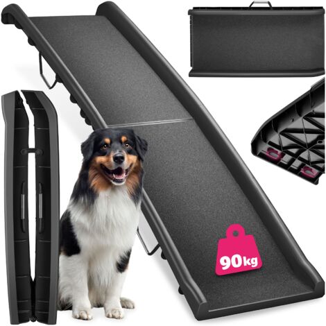Rampe pour chien pliable et antidérapante en polypropylène noir