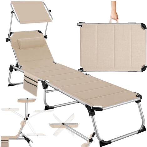 Bain de soleil en polychlorure vinyle et aluminium beige (1/5)