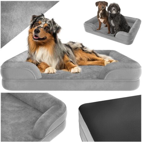 Tectake – Panier pour chien XL – Housse en peluche déperlante – Dimensions 112x85x18 cm – Rembourrage ergonomique pour soutien articulaire