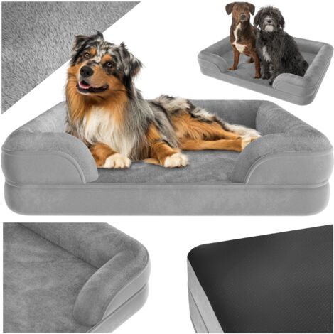 Panier pour chien avec housse en peluche déperlante taille L