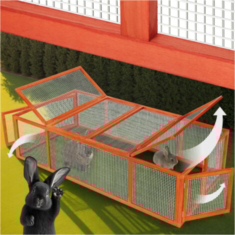 Enclos pour rongeurs en bois 181 x 90 x 48 cm