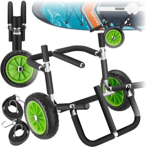 TecTake Chariot De Transport Pliable Pour Paddle Gonflable Et Planche De Surf - Max 45 Kg