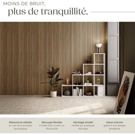 Panneaux acoustiques SONIC WALL aspect bois - Chêne clair, Lot de 2