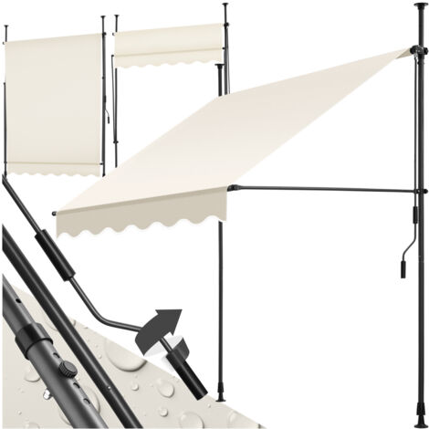 Store à pince sans perçage en polyester 150 x 180 cm beige