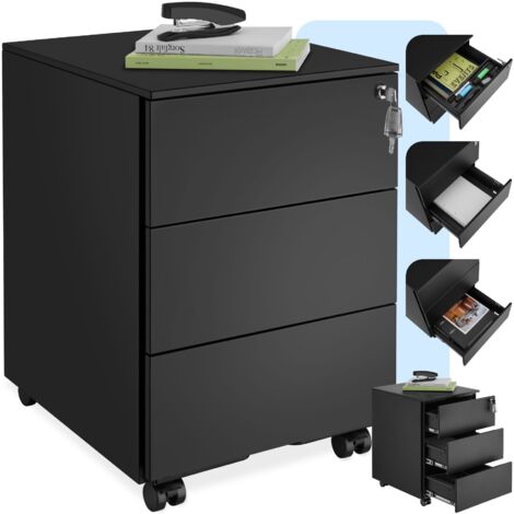 Caisson de bureau à roulettes Magna avec 3 tiroirs verrouillables - (1/5)