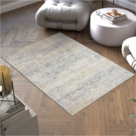 Tapis design vintage à poils courts lavable antidérapant 120x170cm