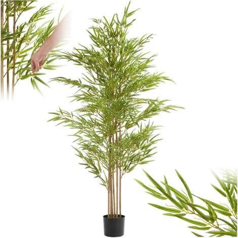 Tectake – Bambou artificiel BAMBOSA 180 cm – Aspect naturel – Pot robuste – Facile à nettoyer – Décoration intérieure élégante (1/5)