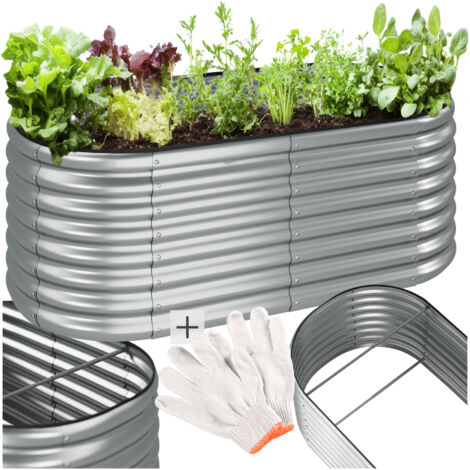 Carré potager 160 x 80 60 cm en acier galvanisé capacité 603 L