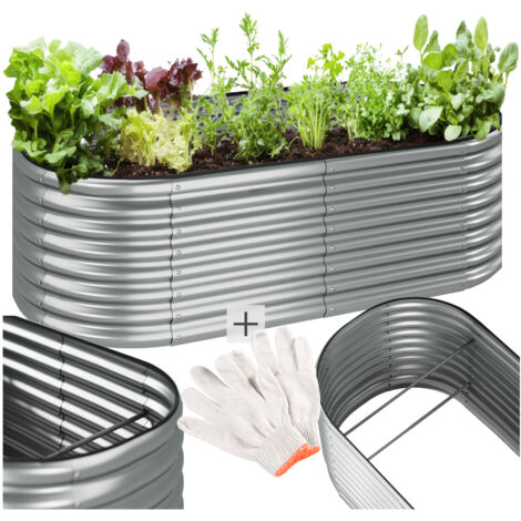 Carré potager 200x100x60cm en acier galvanisé capacité 942 L