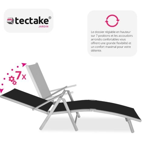 Transat en acier pliable Résistant aux intempéries et aux rayons UV