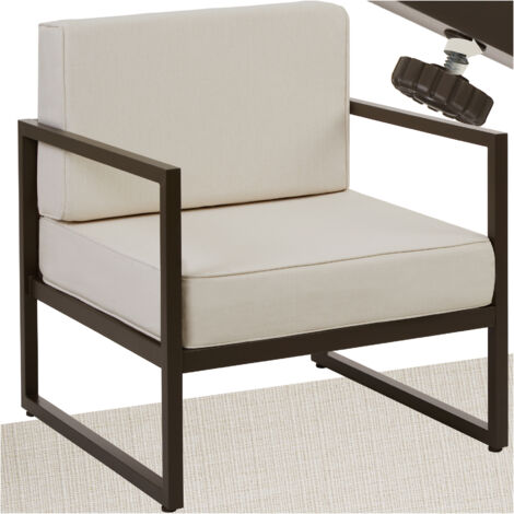 Fauteuil de jardin rembourrage XXL revêtement polyester déperlant (1/5)