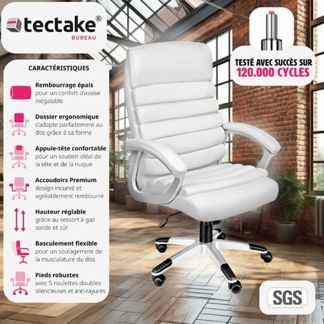 TecTake® Chaise Gaming Chaise de Bureau Fauteuil de Bureau
