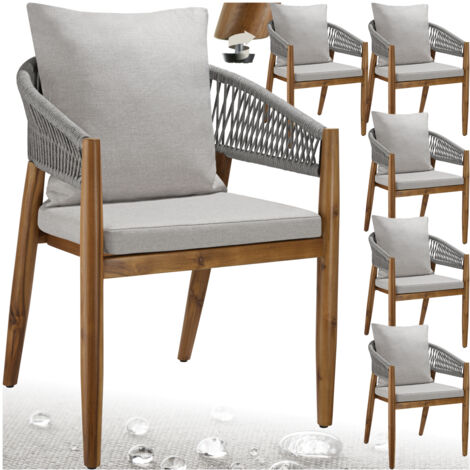 Chaise de jardin Bois d'acacia lasuré et résistant aux intempéries 59 x 58 x 76,5 cm et capacité de charge 120 kg