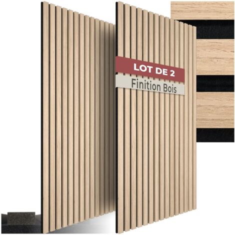 Lot de 2 panneaux acoustiques 60 x 120 2,1cm chêne clair