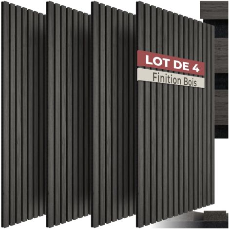 Lot de 4 panneaux acoustiques 60 x 120 2,1cm chêne noir