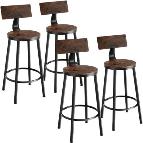 4 Pièces Tabourets De Bar Industriel Color Industrial Dark