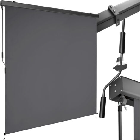 Tectake – Store banne verticale ELOISE 180x250cm – Tissu polyester déperlant – Protection UV 50+ – Supports muraux inclus