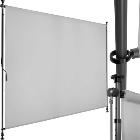 Store banne avec manivelle et tissu opaque 200x310cm gris clair