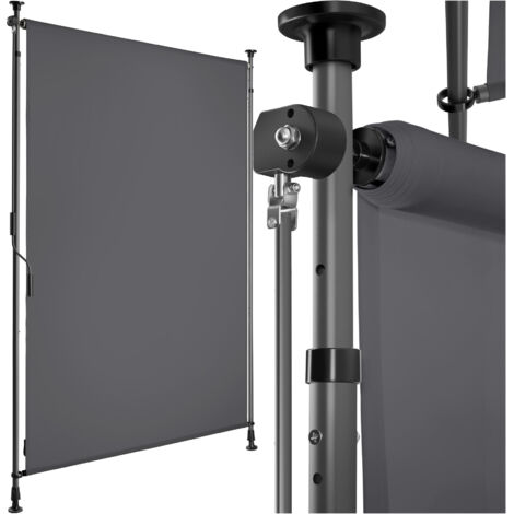 Store banne avec manivelle et tissu opaque 100x310cm gris foncé
