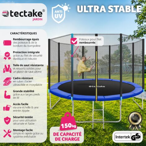 Trampoline modèle B Ø 396 cm, certifié GS pour un maximum de sécurité