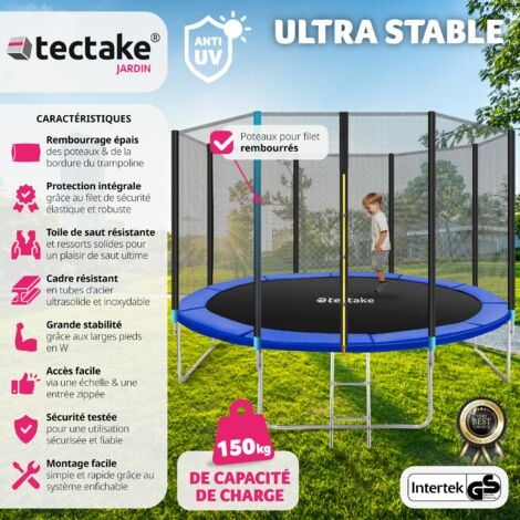 Trampoline modèle B Ø 366 cm, certifié GS pour un maximum de sécurité
