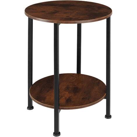 TecTake Table basse ronde de style industriel table de canapé table d’appoint 