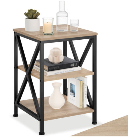 Table d'appoint 40,5 x 60,5 cm en panneau de fibres bois clair