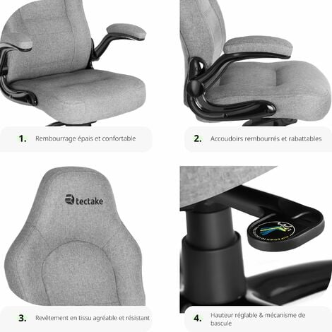 Chaise de bureau ergonomique Forme ergonomique Réglable en hauteur
