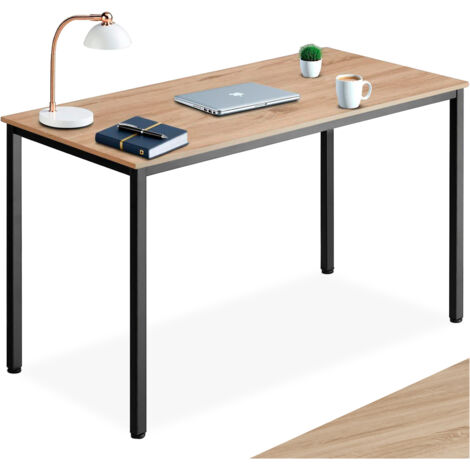 Bureau style industriel en panneau aggloméré bois clair