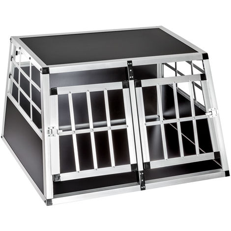 Caisse de Transport Chien en Aluminium 89 cm x 69 cm x 50 cm Noir - noir