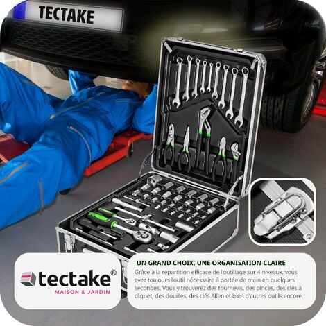 Tectake Caisse à outils 899 pièces