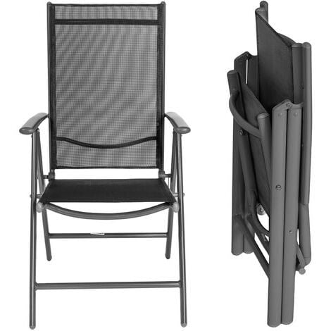 Lot de 2 chaises de jardin pliantes Pliable Dossier réglable en 7 positions