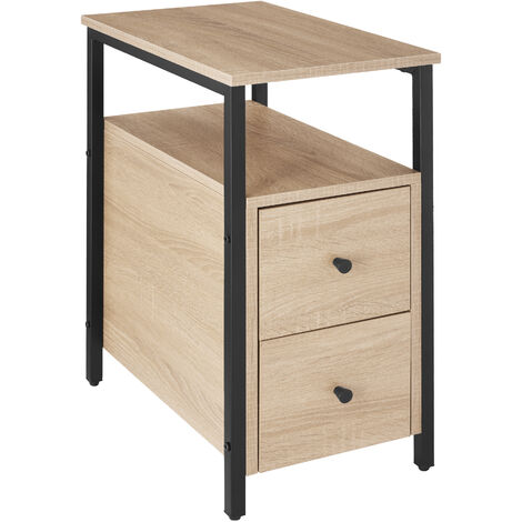 Table de chevet Style industriel 30 x 495 615 cm Bois clair