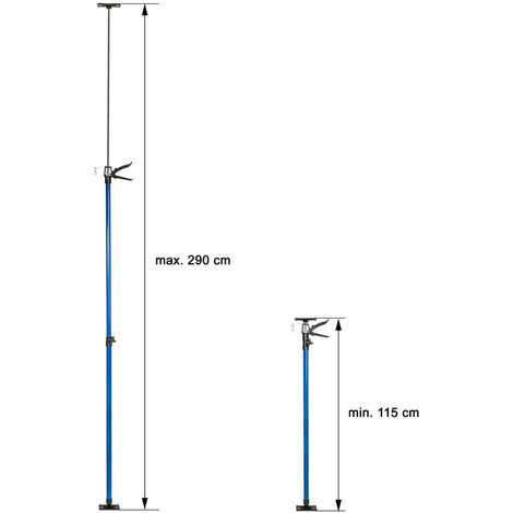 Lot de 2 supports de plafond 115-290cm Réglable en hauteur en continu 115 – 290 cm