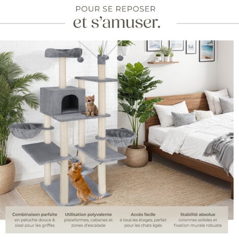 Arbre à chat griffoir escalade 165 cm