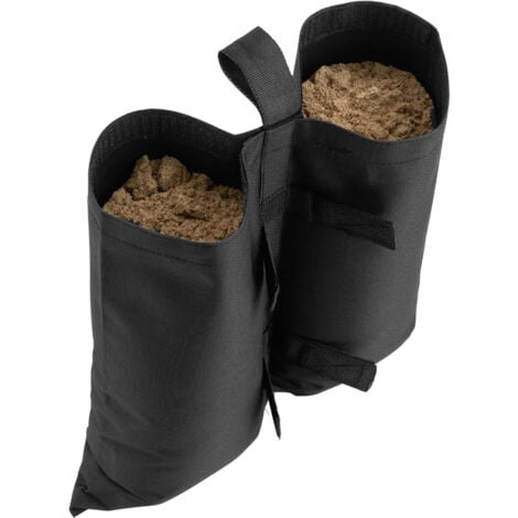 Lot de 4 sacs de lestage pour pavillon à remplir avec du sable Résistant à l'eau et à l'usure avec Fermeture velcro