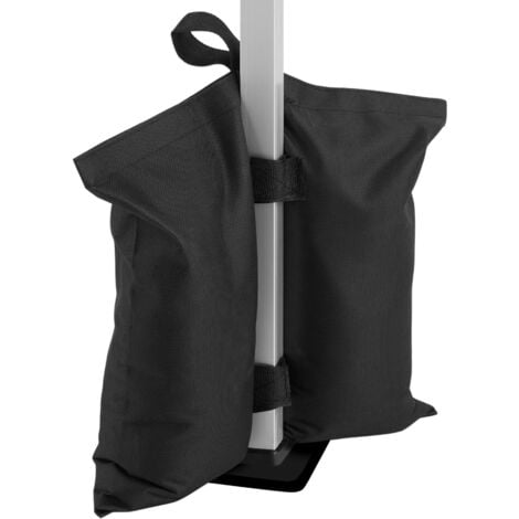 Lot de 4 sacs de lestage pour pavillon à remplir avec du sable Résistant à l'eau et à l'usure avec Fermeture velcro