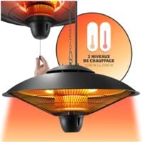 Radiateur infrarouge Solaris Orbit 2500W, boîtier en aluminium - noir