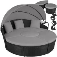 Bain de soleil rond au Design contemporain luxueux noir