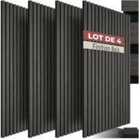 Lot de 4 panneaux acoustiques 60 x 120 2,1cm chêne noir